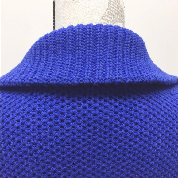 Ralph Lauren Women Pullover chunky knit Sweater V- Neck Blue Small - Picture 5 of 10